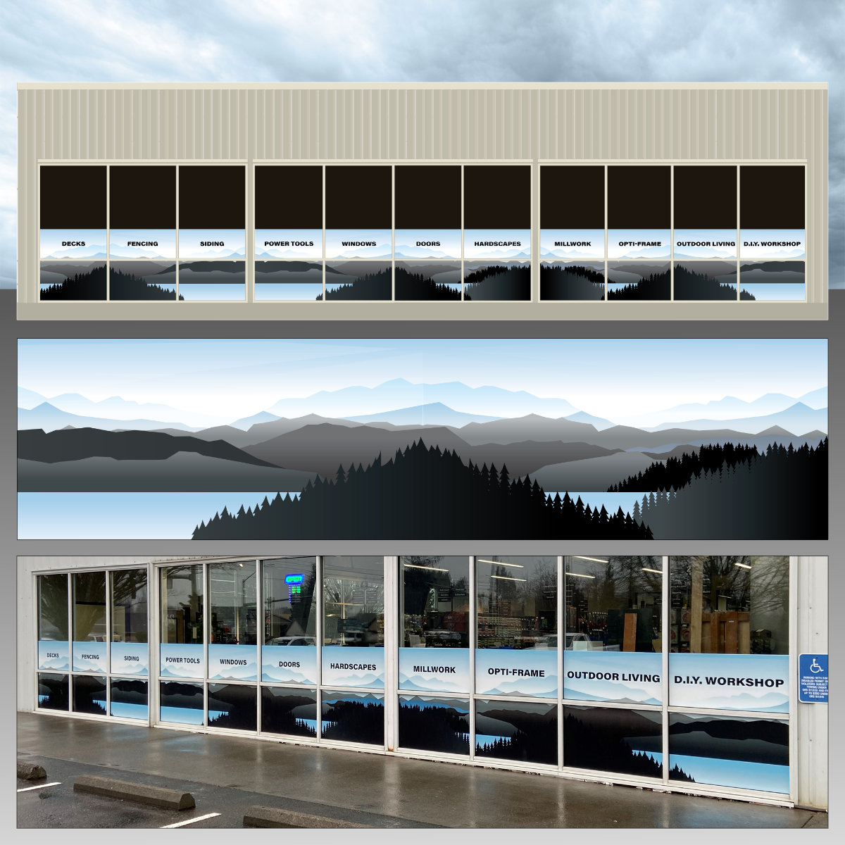 Parr Lumber | Innovative Window Cling Design