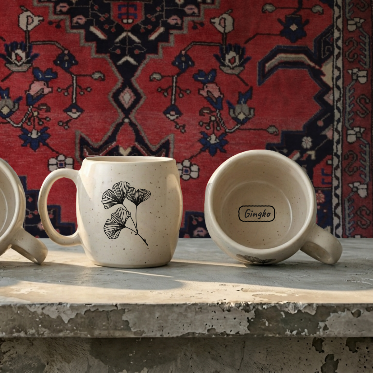 Nomadic Nature | Botanical Illustrations on Stoneware Mugs & Plates